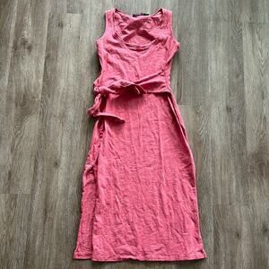 Lauren Ralph Lauren Sleeveless Slub Jersey Dress Red Sky Size 2 Scoopneck